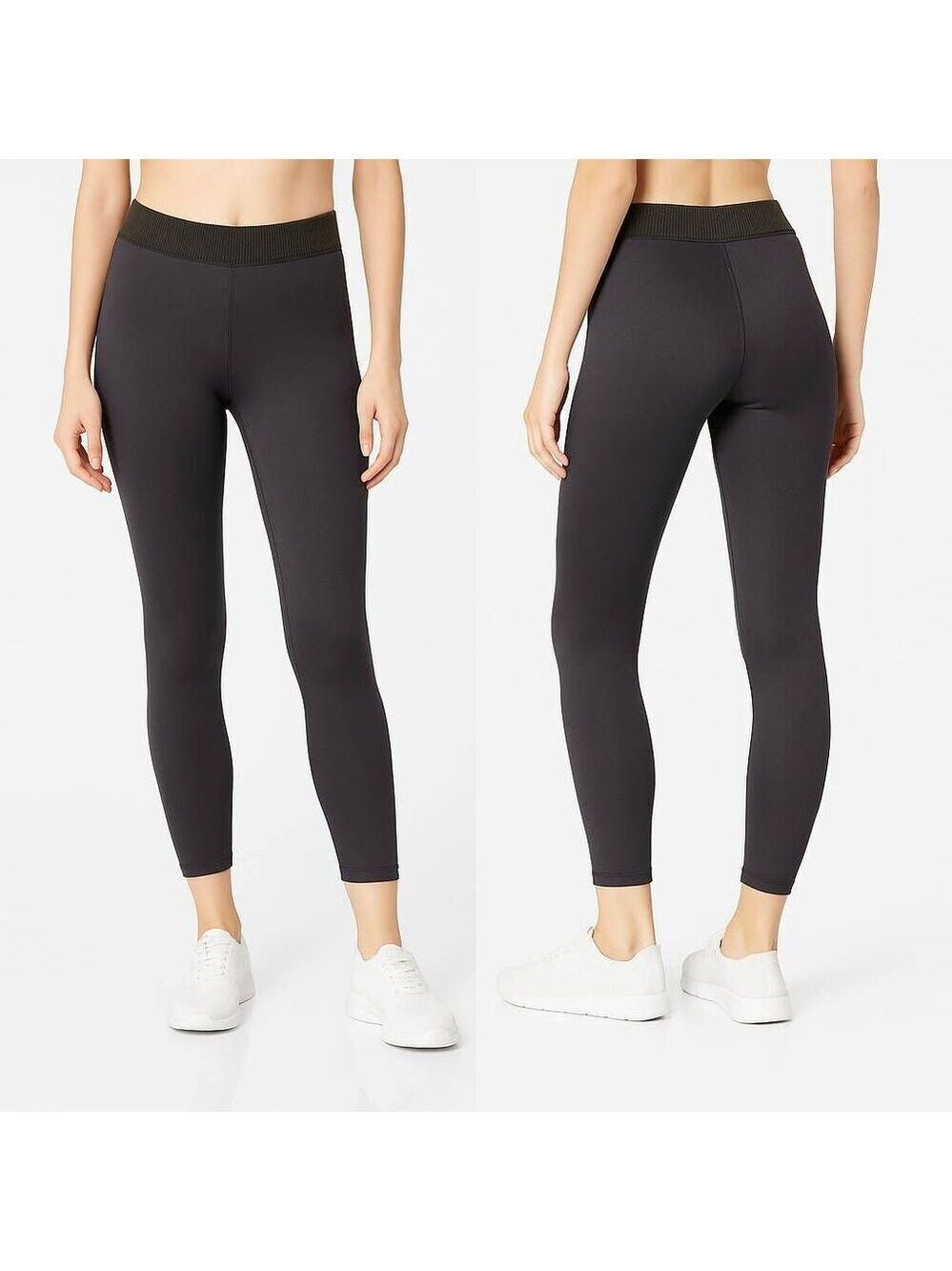 KORAL Black Scuba High-Rise Leggings Ribbed Waistband Women’s Size Small (No Tag